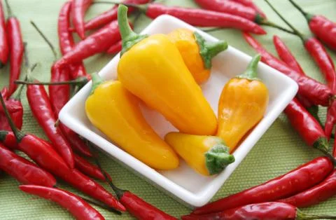 Fresh chilis Stock Photos