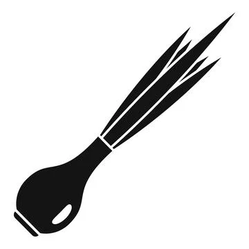 Fresh chive icon simple . Onion herb Stock Illustration