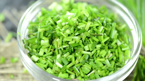 Fresh chive (loopable) Stock Footage 36115622