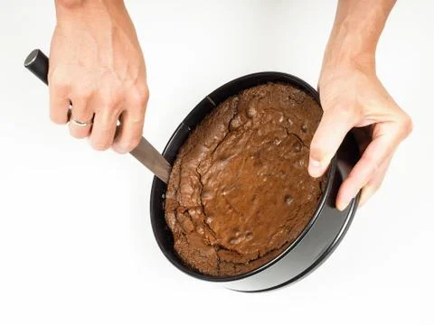 Fresh chocolate cake Stock Photos
