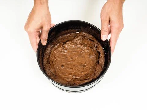 Fresh chocolate cake Stock Photos