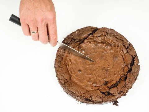 Fresh chocolate cake Stock Photos