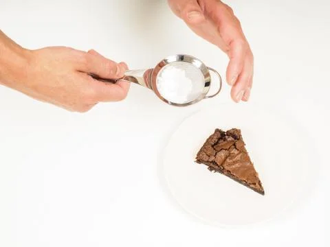 Fresh chocolate cake Stock Photos