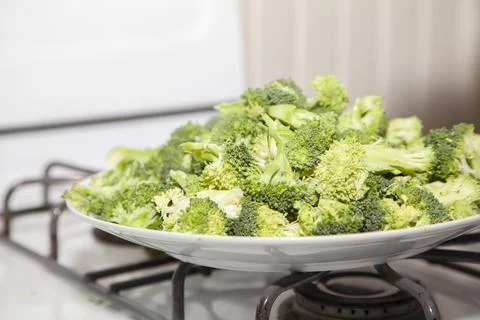 Fresh, Chopped Broccoli Stock Photos