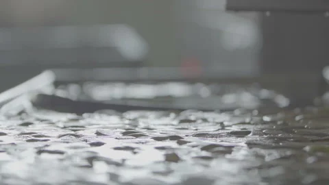 Fresh chopped green apples. The process of washing apples in a juice  Stock-Footage 167421023