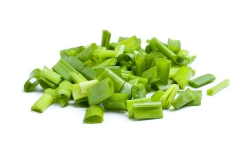 Fresh chopped leek Stock Photos