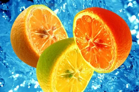 Fresh citrus background Stock Photos