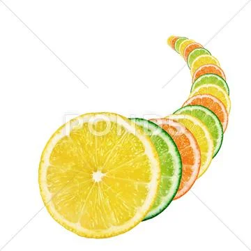 Fresh citrus fruits Stock Photos