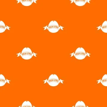 Fresh citrus pattern vector orange Stock Illustration