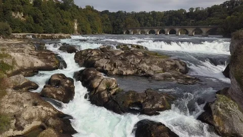 Fresh Clean Water Pouring Down From Spring Waterfall Environment Stock Footage 97447368