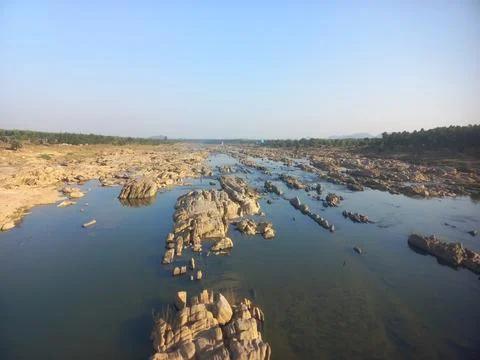 Fresh clear water in the river Stock Photos