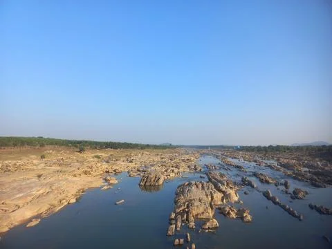 Fresh clear water in the river Stock Photos