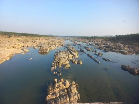 Fresh clear water in the river Stock Photos