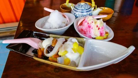 Fresh Coconut Cream on Plate Photos