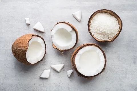 Fresh coconut fruit Stock Photos