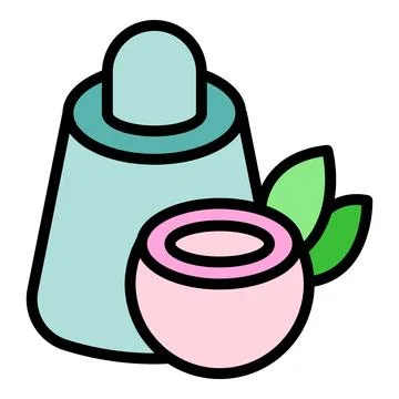 Fresh coconut icon vector flat Ilustración de archivo