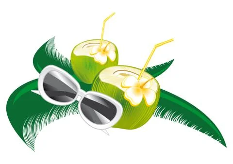 Fresh coconut Stock Illustration