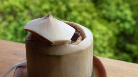 Fresh Coconut Opening – Close-Up Tight Shot Stock Footage 337569227