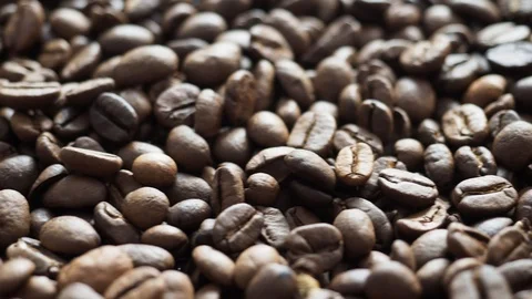 Fresh coffee beans ready for the cafe Stock Footage 116638568