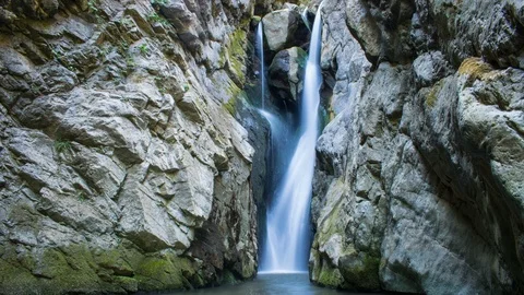 Fresh Cold Water Waterfall Stock Footage 120664414