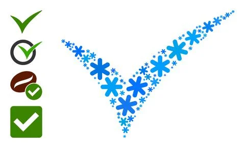 Fresh Composition Valid Icon of Snowflakes Illustrazione stock