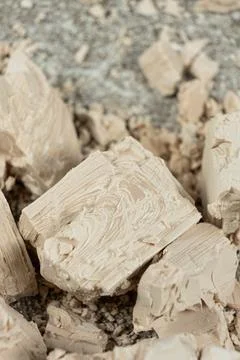 Fresh Compressed Yeast Brick for Baking Foto stock