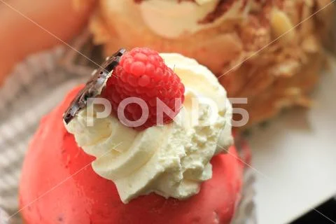 Fresh confectionery in a carton box Stock Photos