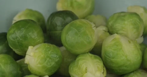 Fresh cooked brussels sprouts steaming Stock Footage 156845137