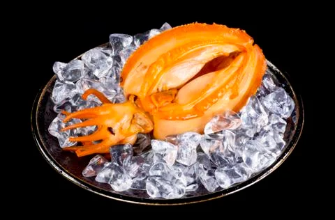 Fresh Cooked Cuttlefish. Stock Photos