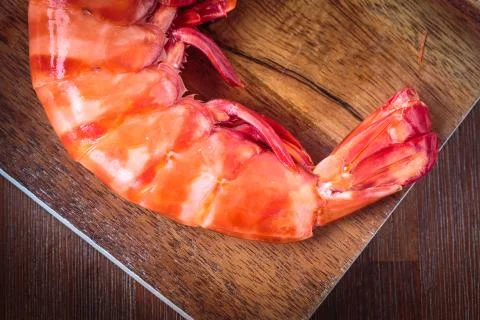 Fresh cooked shrimp Stock Photos