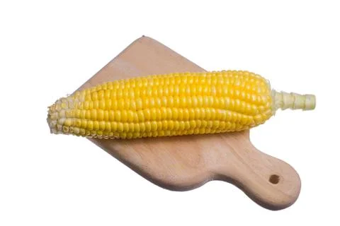 Fresh corn isolated on white background. Stock Photos