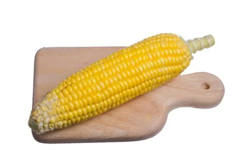 Fresh corn isolated on white background. Stock Photos