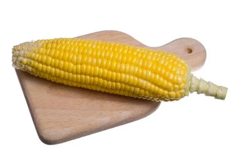 Fresh corn isolated on white background. Stock Photos
