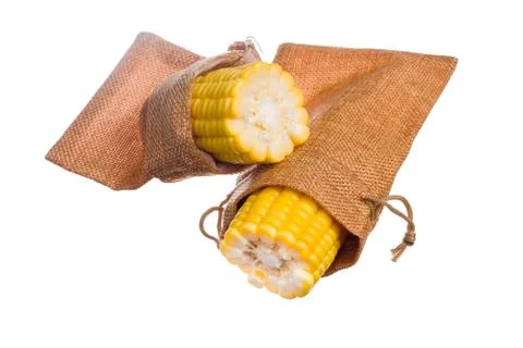 Fresh corn isolated on white background. Foto stock