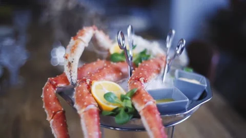 Fresh crab dish. Stock Footage 131408414