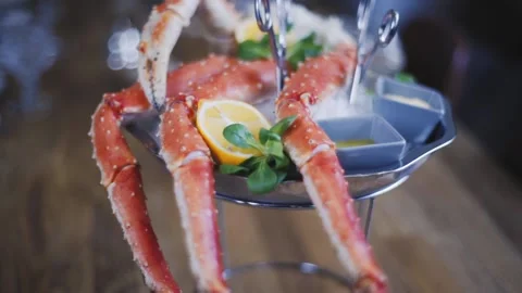 Fresh crab dish. Stock Footage 131408425