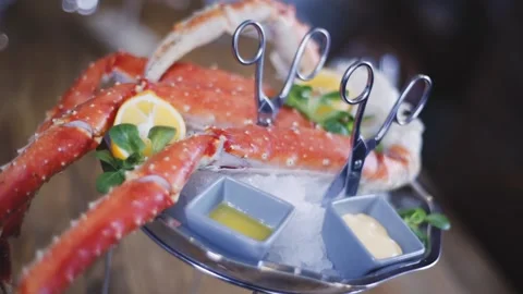 Fresh crab dish. Stock Footage 134236678