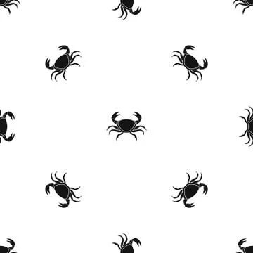 Fresh crab pattern seamless black 스톡 일러스트