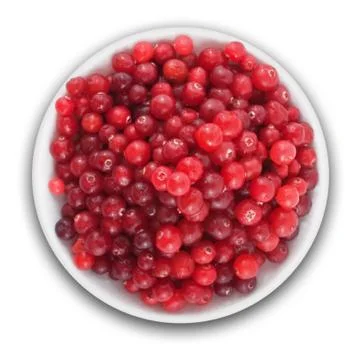 Fresh cranberries on a plate Stock Photos