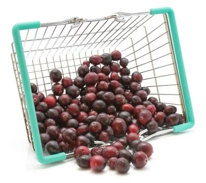 Fresh Cranberry isolated on white Stock Photos