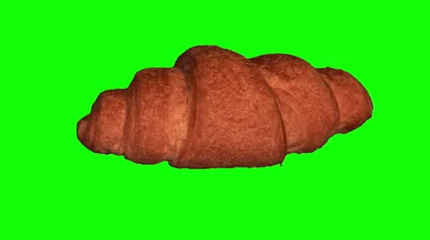 Fresh croissant with chocolate stuffing Stock Footage 47851813