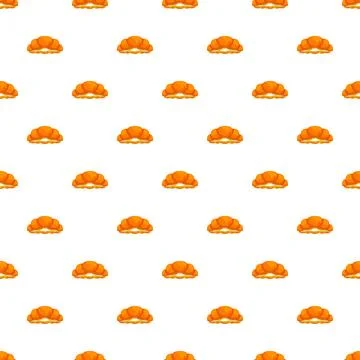 Fresh croissants forming a seamless pattern illustration Stock Illustration