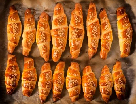 Fresh croissants Stock Photos