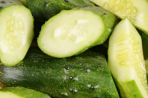 Fresh cucumber as a  background Stock Photos