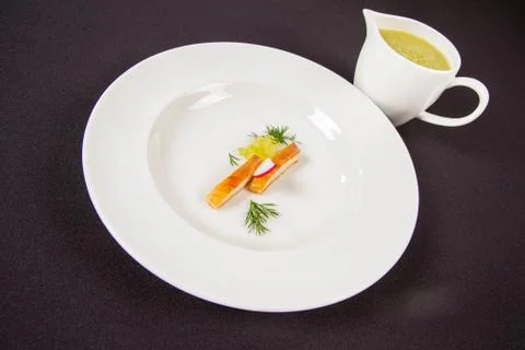 Fresh cucumber borsch Stock Photos