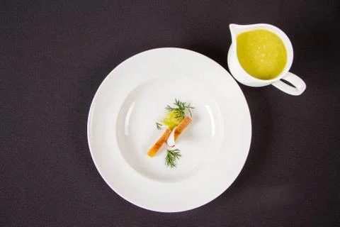 Fresh cucumber borsch Fotos de archivo