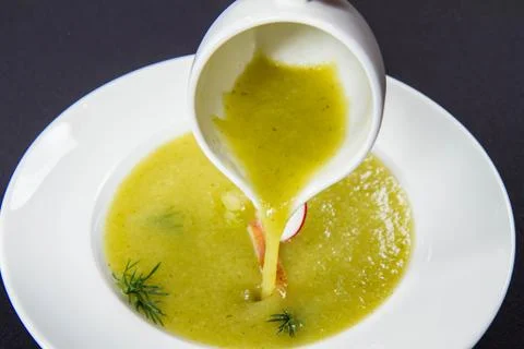 Fresh cucumber borsch Foto stock