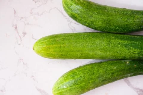 Fresh cucumber with white background Stock Photos