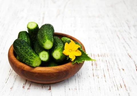 Fresh cucumbers Foto stock