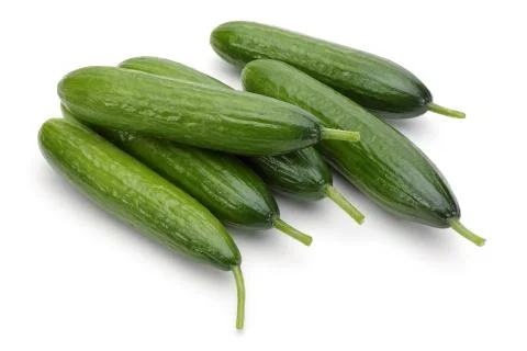 Fresh cucumbers on white background Stock Photos